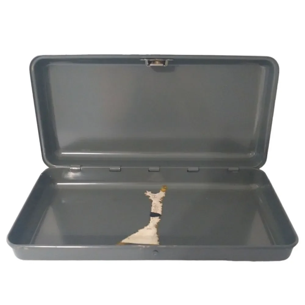 Vtg‎ Steel Advertising Box Thaddeus Borz Camden NJ Mortgage Insurance Needs Lock